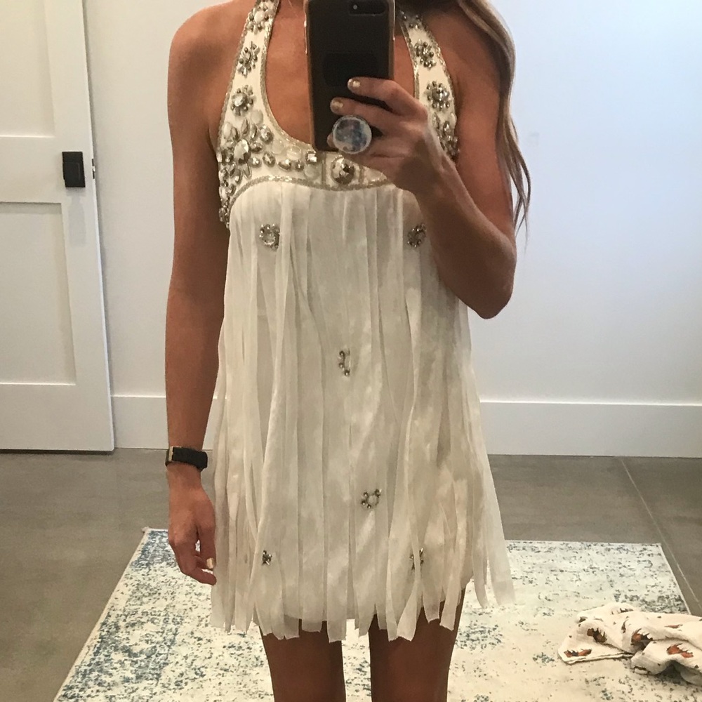 White mini dress